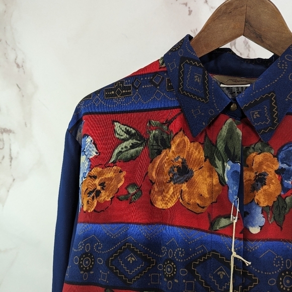 Vintage Roper Skirt Set Womens Large Button Midi Maxi Prairie Floral Western - Picture 3 of 16